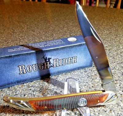 Palillo de dientes Rough Rider RR526, 5" Texas, corte de sierra marrón, NUEVO de stock antiguo Foto 1 de 4