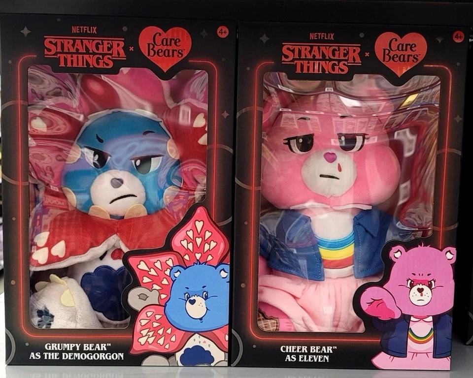 Stranger Things x Care Bears Grumpy Bear as TheDemogorgon & Cheer Bear As Eleven - Imagem 1 de 1