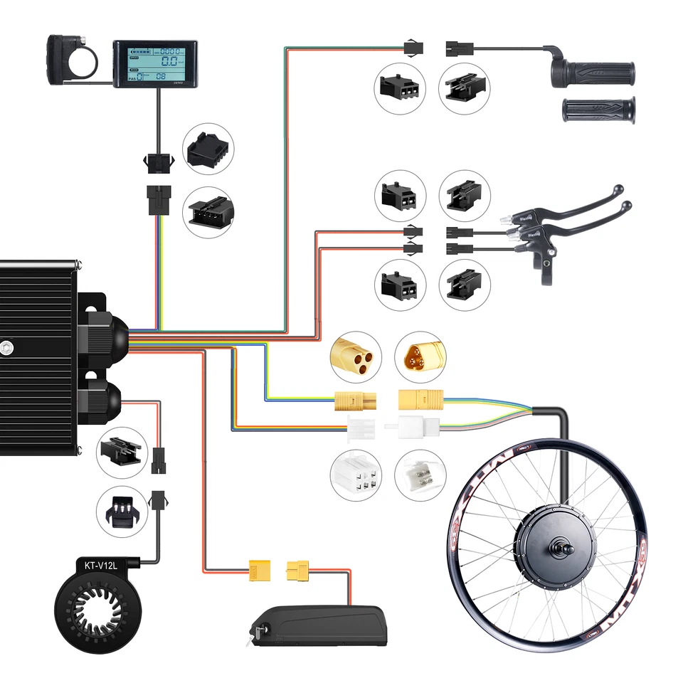 DIY Fahrrad Umbausatz 26" 27,5" Hinterrad Nabenmotor Kit - Bild 1 von 4