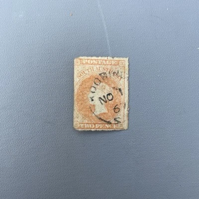 1855-1871 South Australia Queen Victoria 2d two pence orange stamp - used - Image 1 of 2