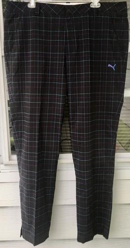 Pantaloni PUMA Sport Lifestyle Golf Dry Cell Elasticizzati Performance Plaid Logo 40x32
