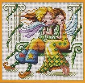 "Lover-II" 11CT Simple cross stitch kits 36cm*36cm - Picture 1 of 1