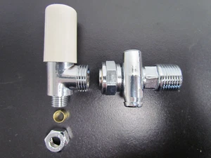 PEGLER TERRIER 8mm LOCK SHIELD DRAIN OFF ANGLED RADIATOR VALVE - Picture 1 of 4