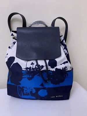 Mochila con cordón Ted Baker Amary Bluebell nueva con etiquetas, 100 % GENUINA, color azul. Foto 1 de 4