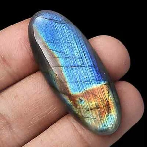 62.10 CT STRONG MULTI FIRE 100% NATURAL LABRADORITE Pear CABOCHON Loose Gemstone - Picture 1 of 1