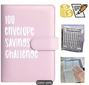 100 Envelopes Saving Challenge Money Budget Binder Savings Challenge Book - Picture 1 of 3