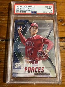 2018 Stadium Club Special Forces #SF-SO Shohei Ohtani RC Rookie Angels RC PSA 9