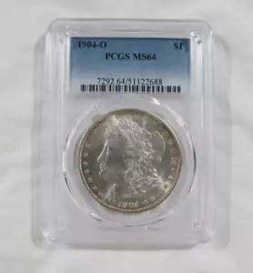 1904-O (New Orleans) Morgan Silver Dollar PCGS MS64, Nice edge Toning!! - Picture 1 of 5
