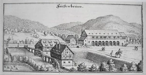 Heidelberg Fürstenbrunn Fürstenbrunnen Merian Kupferstich Erstausgabe 1645 - Picture 1 of 1