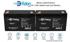 Raion 6V 12Ah Emergency Light Battery For York-Wide Light Ar 2Pk