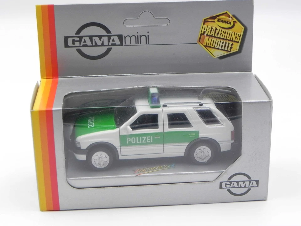 Gama 51142 Opel Frontera Polizei 1/43 MIB vintage die cast Police Polizia - Immagine 1 di 1