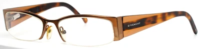 Óculos feminino GIVENCHY VGV226 R80 marrom retangular meia borda 54-17-135 B:27 - Imagem 1 de 4