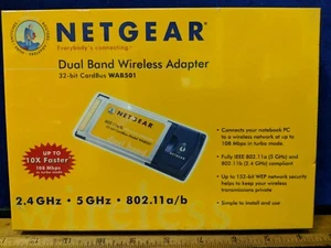 Brand New Netgear 802.11a/b Dual Band Wireles Adapter 32-bit PC CardBus WAB501 - Picture 1 of 4