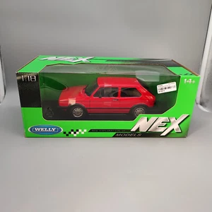 Welly 1/18 Volkswagen VW Golf 1 GTI rojo embalaje original - Imagen 1 de 5