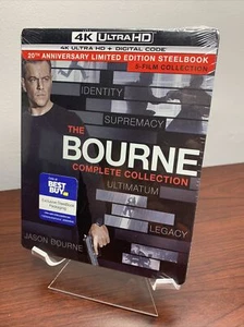 The Bourne Complete Collection Steelbook LE (4K UHD+Digital) Factory Sealed - Picture 1 of 7