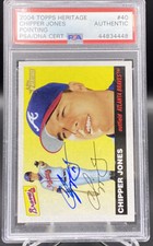 2004 Topps Heritage #40A Chipper Jones Pointing AUTO PSA/DNA Cert. #44834448