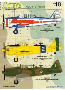 FCM Decals 1/32 NORTH AMERICAN T-6 TEXAN Brazilian Air Force - Picture 1 of 4