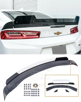 Rear Spoiler For 16-Up Camaro 1LE Extended Track Style Trunk Wickerbill Wing  - Image 1 of 4