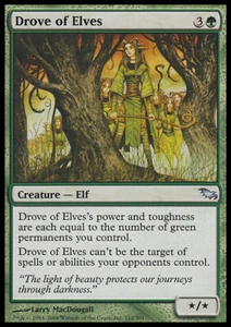 MTG DROVE OF ELVES PLAYED - FOLLA DI ELFI - SHM - MAGIC - Picture 1 of 1