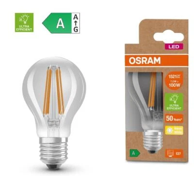 OSRAM E27 besonders effizientes  LED Leuchtmittel leistungsstark 7,2W wie 100W - Bild 1 von 4