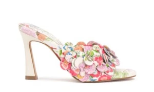 Vince Camuto Palexa Mule High Heelsz Floral Design Size Women’s 8 Med. NWB - Picture 1 of 8