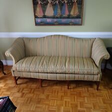 Camelback Sofa Couch Chippendale Style Wooden