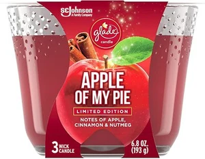3 X Glade Fragrance Candle Apple of My Pie Essential Oils Infused  6.8 oz Each - Picture 1 of 1