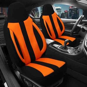 Fundas de asiento Pilot adecuadas para Maserati Ghibli 3 (negro-naranja) | Delanteras ZENO503 - Imagen 1 de 12
