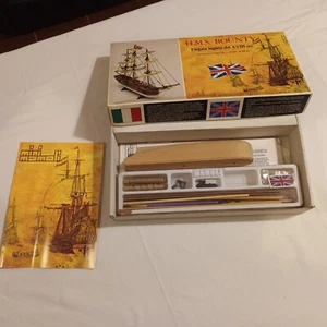 Mini. Mamoli MM1 H.M.S. Bounty 1:135 Scale Model Ship Kit Complete New OLD STOCK - Foto 1 di 2