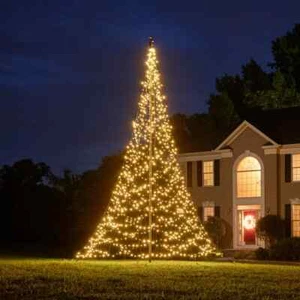 Fairybell Flagpole Christmas Tree Lights - 20' - Warm White - 1200 LED's - Picture 1 of 4