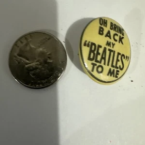 1965 The Beatles Oh Bring Back My Beatles To Me 1" Button Pin - Picture 1 of 2