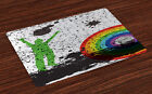 Urban Graffiti Place Mats Set of 4 Rainbow Dart Art
