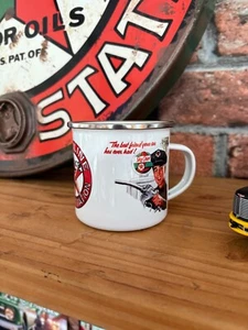 Texaco Emaille Tasse, Vintage Deko Tasse Sky Chief Benzin Werbung Sammlung - Bild 1 von 3