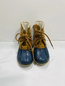 Jack Rogers Mädchen Miss Chloe Leder Blau Glitzer Regen Stiefel Schuhe Größe 1 - Bild 1 von 8