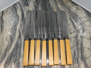 Vintage superior cutlery sheffield firth stainless Set Of 8 knives - Picture 1 of 11