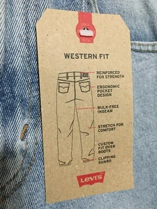 NUEVO CON ETIQUETAS CONJUNTO PANTALÓN VAQUERO AZUL BAJO CINTURA LEVI’S WESTERN FIT HOMBRE  - Imagen 1 de 6