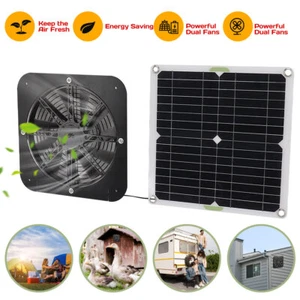 20W Solar Powered Exhaust Fan Cooling Ventilation For Chicken Greenhouse - Picture 1 of 12