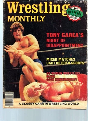 WRESTLING MONTHLY WRESTLING MAGAZINE APRIL 1978-GAREA/GRAHAM/BRUNO/RHODES Foto 1 de 3