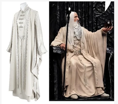 Nuevo El Señor de los Anillos Saruman Conjunto Completo Cosplay Disfraz Trajes Halloween Foto 1 de 4