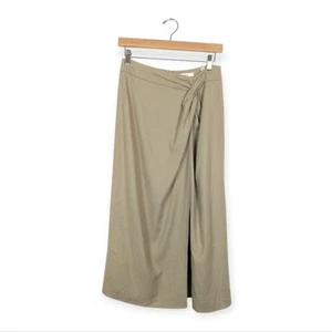 New Vince Womens Skirt Sepia Flannel Twist Front Midi Skirt Size 2 - Picture 1 of 10