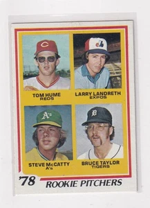 Bonita tarjeta 1978 Topps Rookie Pitchers # 701 Hume, Landreth, McCatty, Taylor - Imagen 1 de 2