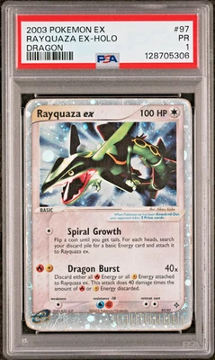 PSA 1 PR 2003 Pokemon EX Dragon Rayquaza EX Holo Foil Rare 97/97 - Image 1 of 2