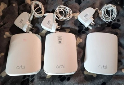 NETGEAR ORBI RBS350 WiFi 6 Dual-band Router + 2 Mesh Add On Satellites - Image 1 of 2