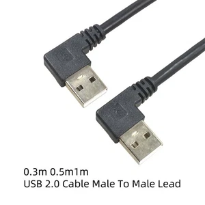 USB 2.0 Stecker A auf Stecker A Linker/Rechter Winkel Daten kabel 0.3m 0.5m 1m - Picture 1 of 6