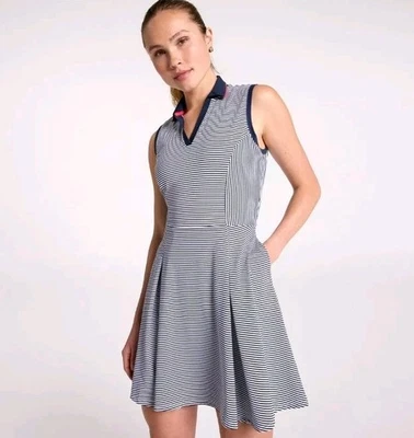 Walter Hagen Clubhouse Dress Navy White Stripe w/shorts - Image 1 of 4