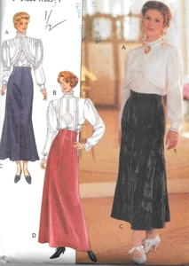 NEW Downton Abbey Era Edwardian Skirt Blouse Sz 6-8 Butterick 3150 Victorian UCF - Picture 1 of 4