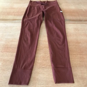 Vuori Daily Leggings Women S Red Mid Rise Tie Waist Stretch Athleisure Yoga - Picture 1 of 13