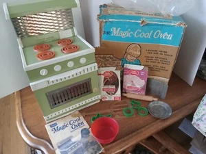 Vintage Sears JUNIOR CHEF Magic-Cool Electric Oven Avocado Green Original Box - Picture 1 of 13