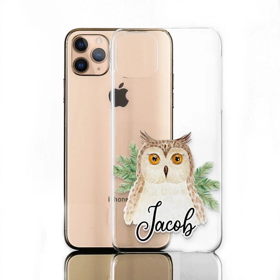 PERSONALISED PHONE CASE FOR IPHONE 12/11/X-INITIAL BUTTERFLY ON CLEAR HARD COVER - Image 1 of 1