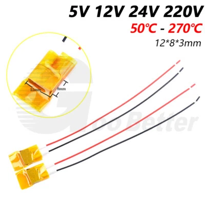 5V 12V 24V 220V PTC Heater Element Constant Temperature Thermostat Heating Plate - Image 1 of 4